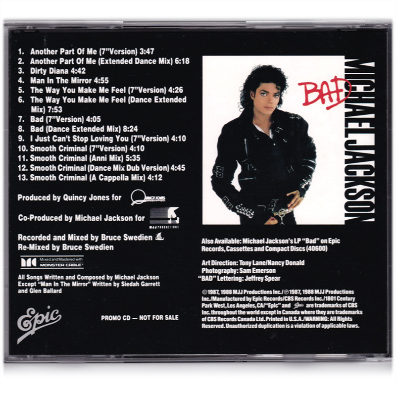 michael jackson bad album year